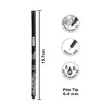 BAZIC Skylar 0.4 mm Black Fineliner Pen (4/Pack), pack of 24