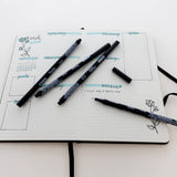 BAZIC Skylar 0.4 mm Black Fineliner Pen (4/Pack), pack of 24