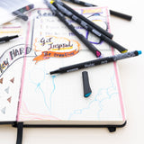 BAZIC 10 Color Skylar 0.4 mm Fineliner Pen, pack of 12