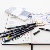 BAZIC 10 Color Skylar 0.4 mm Fineliner Pen, pack of 12