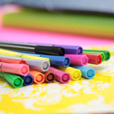 BAZIC 24 Color Washable Fiber Tip Pen, pack of 12