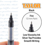 BAZIC Taylor Black Rollerball Pen (3/Pack), pack of 24
