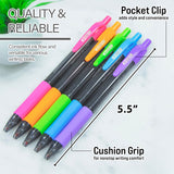 BAZIC 5 Color Optima Oil-Gel Ink Retractable Pen, pack of 12
