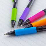 BAZIC 5 Color Optima Oil-Gel Ink Retractable Pen, pack of 12