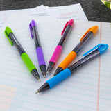 BAZIC 5 Color Optima Oil-Gel Ink Retractable Pen, pack of 12