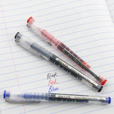 BAZIC Dayton Asst. Color Rollerball Pen w/ Metal Clip (3/Pack), pack of 24