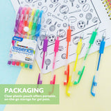 BAZIC Essence Gel Pen 0.8mm Neon Color, Comfort Grip, (6/Pack), 24-Pack