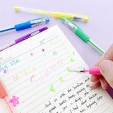 BAZIC Essence Gel Pen 0.8mm Neon Color, Comfort Grip, (6/Pack), 24-Pack