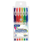 BAZIC Essence Gel Pen 0.8mm Neon Color, Comfort Grip, (6/Pack), 24-Pack