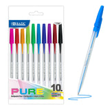 BAZIC 10 Pure Neon Color Stick Pen, pack of 24