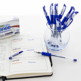BAZIC Essence Blue Gel Pen w/ Cushion Grip (12/Box), pack of 12