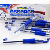 BAZIC Essence Blue Gel Pen w/ Cushion Grip (12/Box), pack of 12