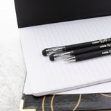 BAZIC GR8 Black Oil-Gel Ink Pen w/ Rubberized Barrel (3/Pack), pack of 24