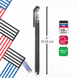 BAZIC GR8 Asst. Color Oil-Gel Ink Pen w/ Rubberized Barrel (3/Pack), pack of 24