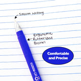 BAZIC GR8 Asst. Color Oil-Gel Ink Pen w/ Rubberized Barrel (3/Pack), pack of 24