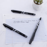 BAZIC Royal Black Rollerball Pen (3/Pack), pack of 24