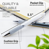 BAZIC Ciel Chroma FUSE Tech Ink Retractable Pen w/ Rubberized Barrel & Metal Clip (2/Pack), pack of 24