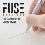 BAZIC Ciel Chroma FUSE Tech Ink Retractable Pen w/ Rubberized Barrel & Metal Clip (2/Pack), pack of 24