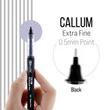 BAZIC Callum Black Jumbo Ink Tank Needle-Tip Rollerball Pen (2/Pack), pack of 24