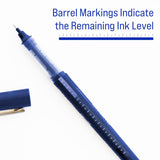 BAZIC Callum Blue Jumbo Ink Tank Needle-Tip Rollerball Pen (2/Pack), pack of 24