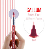 BAZIC Callum Red Jumbo Ink Tank Needle-Tip Rollerball Pen (2/Pack), pack of 24