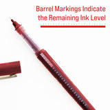 BAZIC Callum Red Jumbo Ink Tank Needle-Tip Rollerball Pen (2/Pack), pack of 24