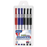 BAZIC Essence Asst. Color Gel Pen w/ Cushion Grip (6/Pack), pack of 24