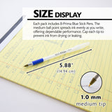 BAZIC Prima Blue Stick Pen w/ Cushion Grip (8/Pack), pack of 24