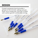 BAZIC Prima Blue Stick Pen w/ Cushion Grip (8/Pack), pack of 24