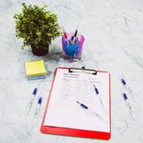 BAZIC Prima Blue Stick Pen w/ Cushion Grip (8/Pack), pack of 24