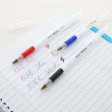 BAZIC Prima Assorted Color Stick Pen w/ Cushion Grip (8/Pack), pack of 24