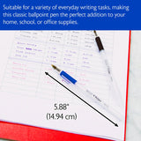 BAZIC 8 Color Prima Stick Pen w/ Cushion Grip, pack of 24