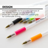 BAZIC 8 Color Prima Stick Pen w/ Cushion Grip, pack of 24