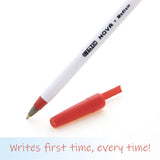 BAZIC Nova Assorted Color Stick Pen (12/Pack), pack of 24