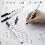 BAZIC Nova Black Color Stick Pen (12/Pack), pack of 24