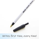 BAZIC Nova Black Color Stick Pen (12/Pack), pack of 24