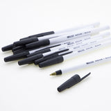 BAZIC Nova Black Color Stick Pen (12/Pack), pack of 24