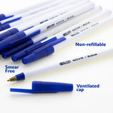 BAZIC Nova Blue Color Stick Pen (12/Pack), pack of 24