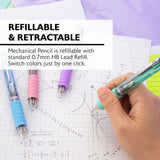 BAZIC 2-In-1 Mechanical Pencil & 4-Fashion Color Pen w/ Cushion Grip, pack of 24