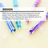 BAZIC 2-In-1 Mechanical Pencil & 4-Fashion Color Pen w/ Cushion Grip, pack of 24