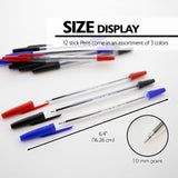 BAZIC Pure Assorted Color Stick Pen (12/Pack), pack of 24