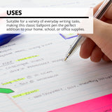 BAZIC Pure Assorted Color Stick Pen (12/Pack), pack of 24
