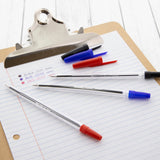 BAZIC Pure Assorted Color Stick Pen (12/Pack), pack of 24