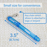 BAZIC Palm Mini Ballpoint Pen w/ Key Ring (5/Pack)
