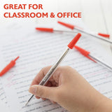 BAZIC Pure Red Stick Pen (12/Pack), pack of 24