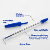 BAZIC Pure Blue Stick Pen (12/Pack), pack of 24