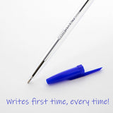 BAZIC Pure Blue Stick Pen (12/Pack), pack of 24