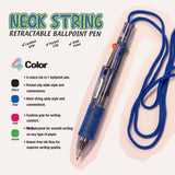 BAZIC 4-Color Neck Pen w/ Cushion Grip, pack of 24