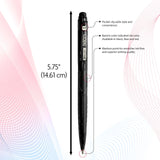 BAZIC Ixion Assorted Color Retractable Pen (5/Pack), pack of 24