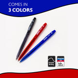 BAZIC Ixion Assorted Color Retractable Pen (5/Pack), pack of 24